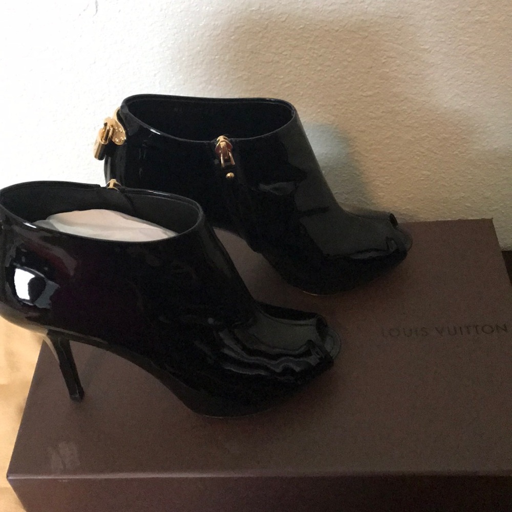 Louis Vuitton Peep Toe Booties